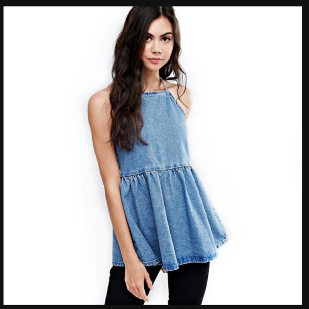 ASOS Denim Halter